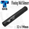 Floating MID Silencer / Black (Navy Seal)�˷�̴� CNC ������ ���⵵���� �� ���� ��ǰ �Դϴٱ��� 190mm / ���� 32mm�̸� -14mm ����...