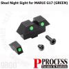 ������ �۷� 17/22�� ��ö ������/���Ƽ� (�׸�)Steel Night Sight for MARUI GLOCK-17 / 22Weight: 7gColor: Black, 
P-Pr...